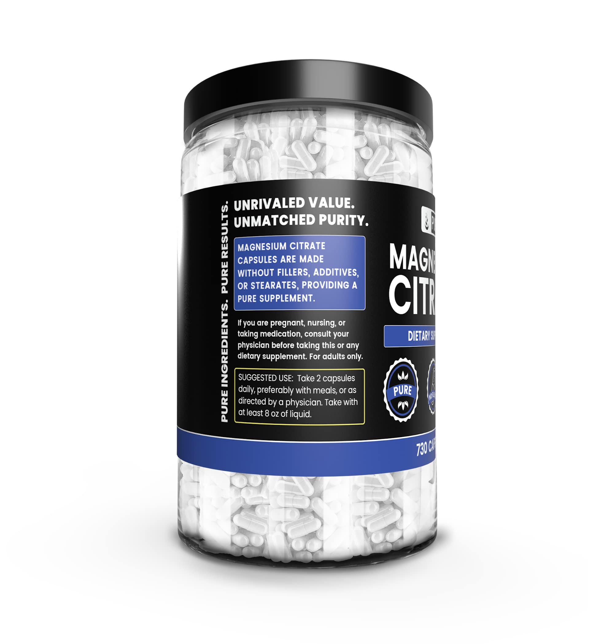 Pure Original Magnesium Citrate label shows Lab Verified for quality.
