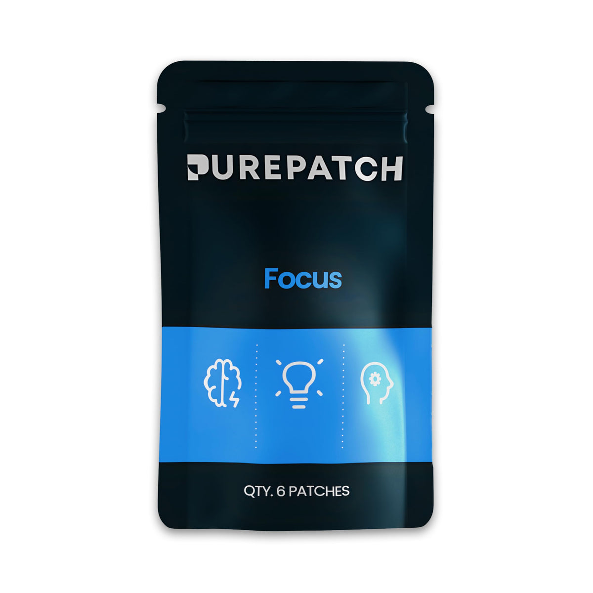 Pure Patch Focus patch on arm for easy, non-ingestible use.