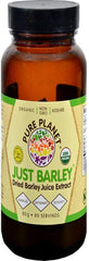 Pure Planet Just Barley powder in a resealable 80 g pouch for daily smoothies.