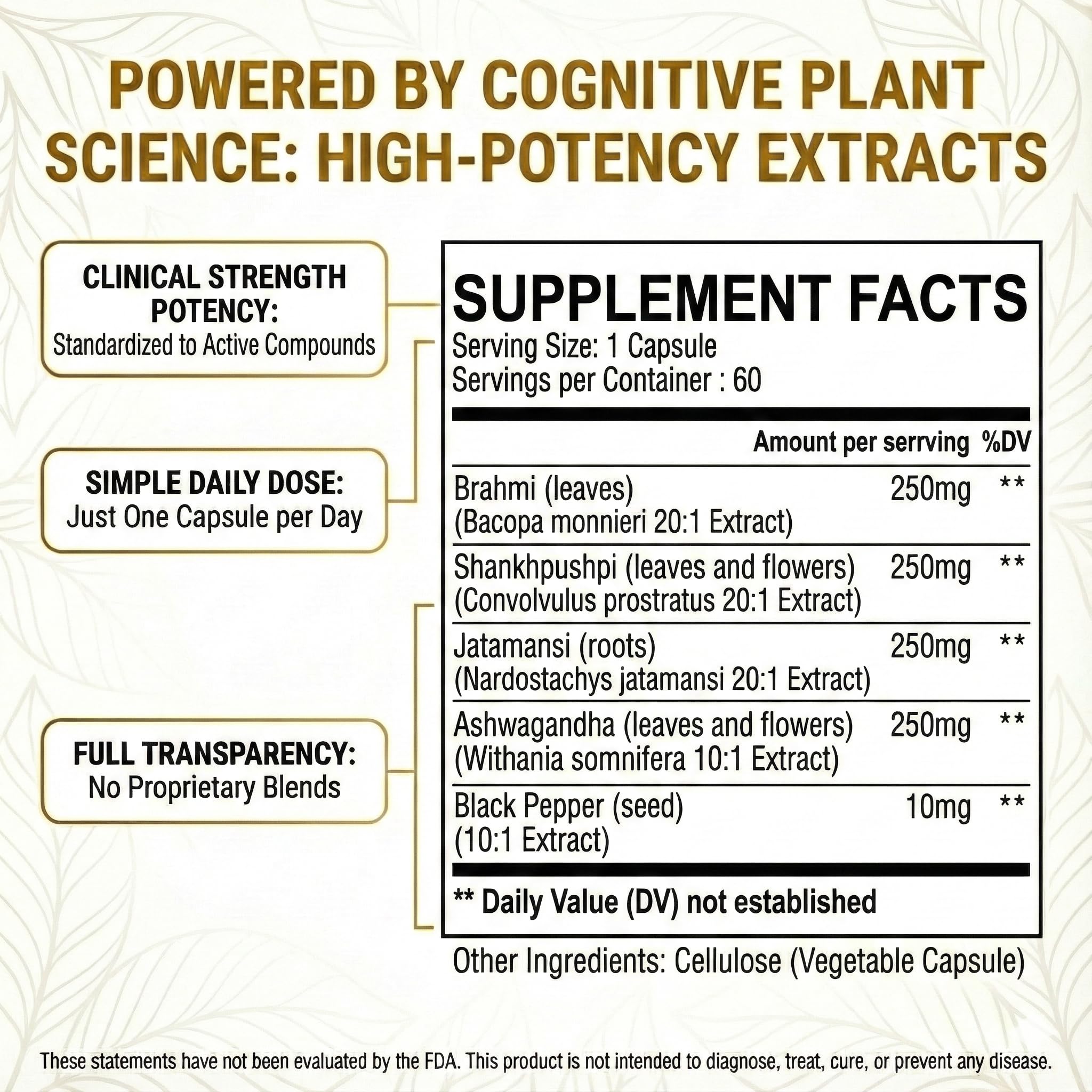 Pure Prana Brahmi herb suggesting memory and focus support