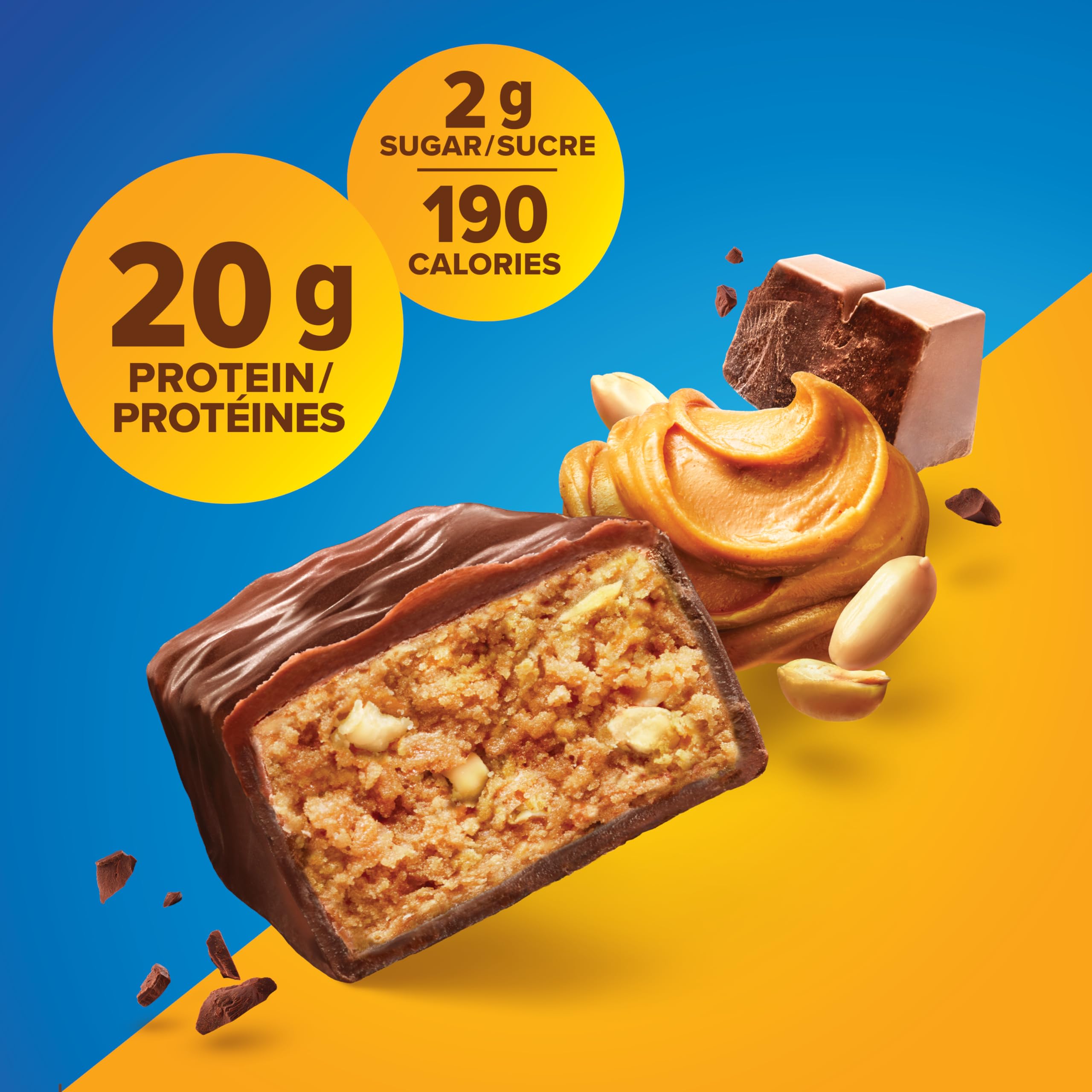 Pure Protein Bars nutrition facts; highlights 15 g protein per bar