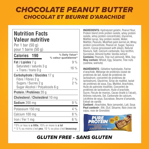 Pure Protein Bars packaging; resealable pouch for on-the-go snacking