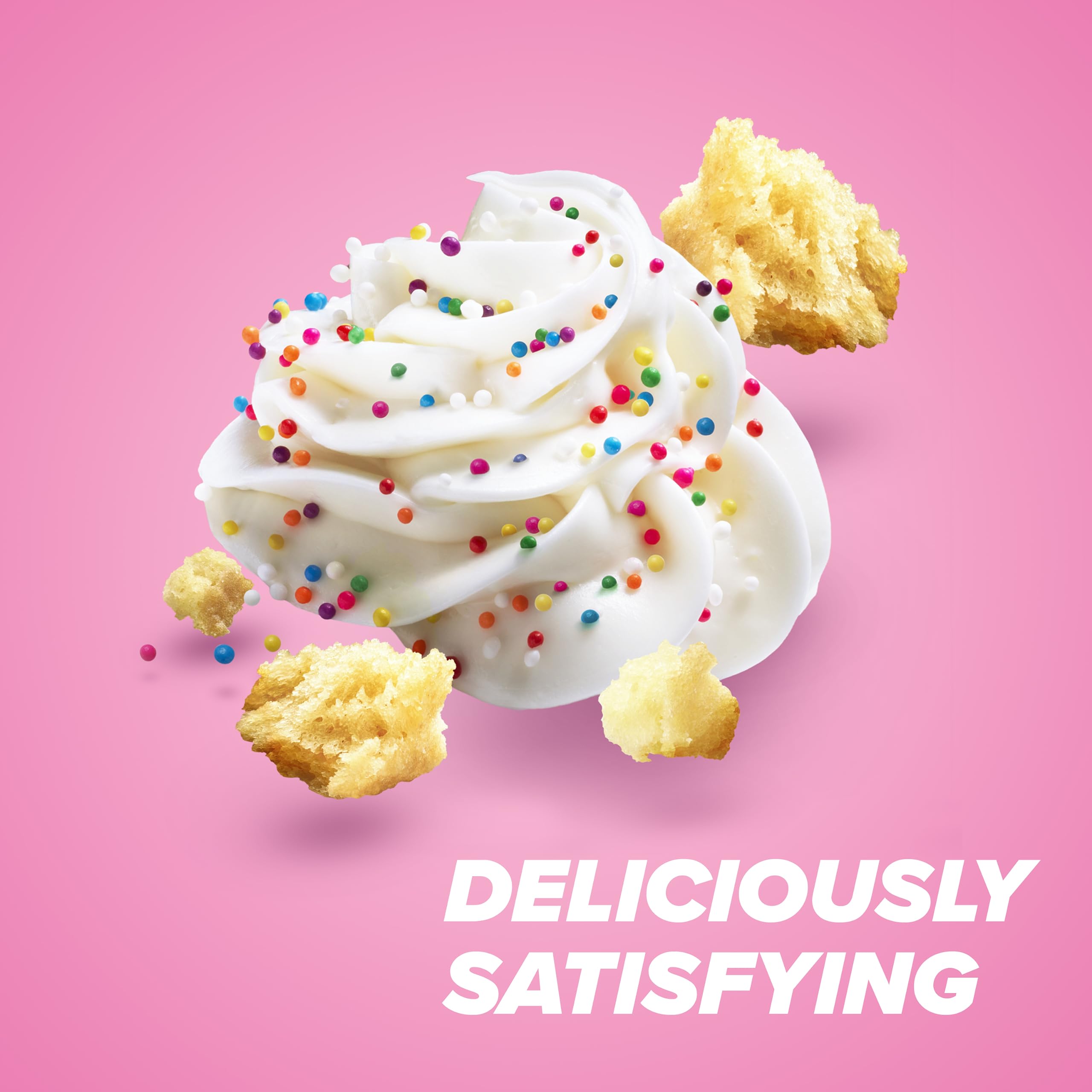 Pure Protein Birthday Cake bar nutrition label, 20 g protein per bar.
