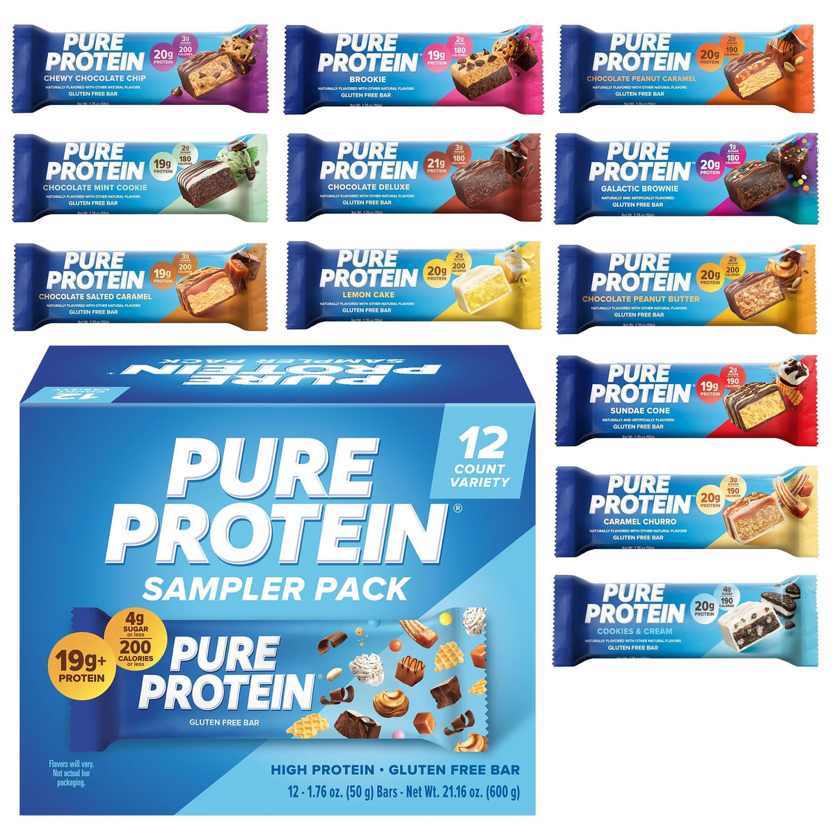 Pure Protein Galactic Brownie bar ready for a quick energizing snack.