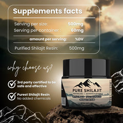 Pure Shilajit Himalayan resin spoon serving illustrating easy daily dose method.