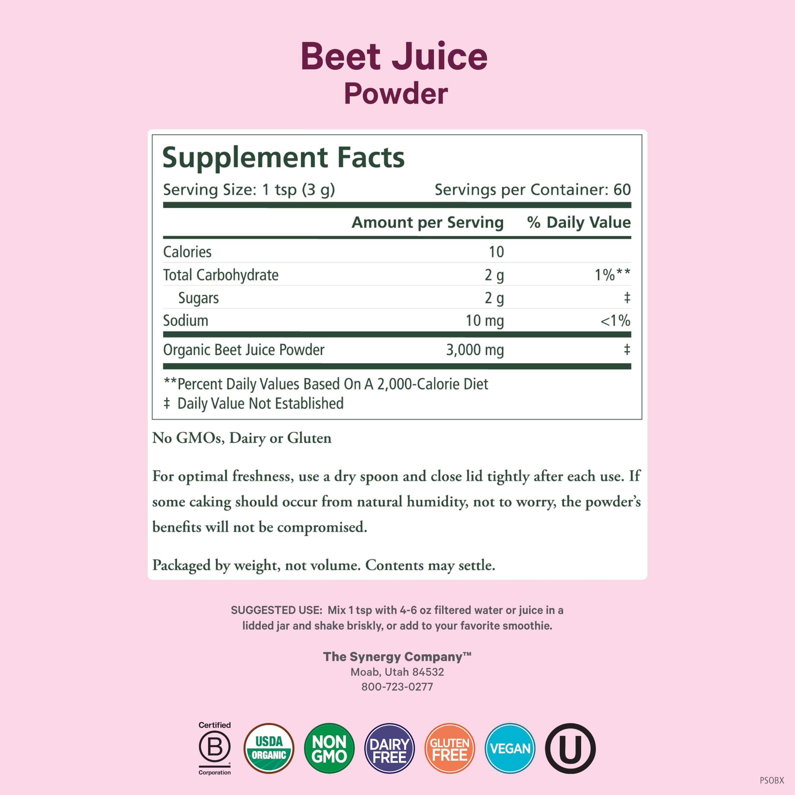 Pouring Pure Synergy beet powder into water for a quick pre-workout boost.