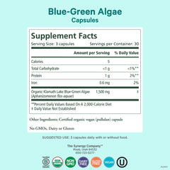 Pure Synergy capsules close-up highlighting organic AFA content and purity
