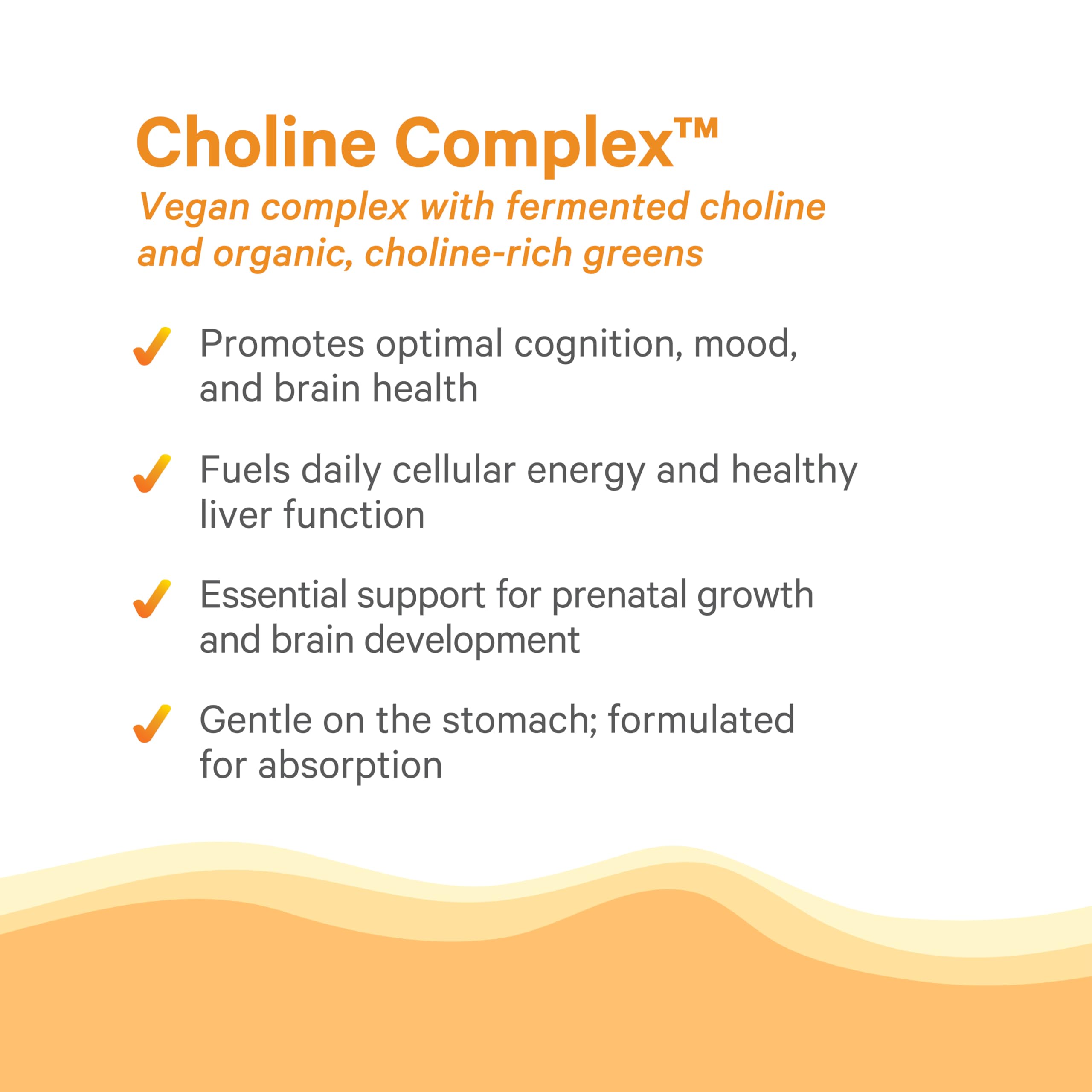 Organic greens imagery with Pure Synergy highlighting plant-based choline sources.