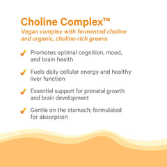 Organic greens imagery with Pure Synergy highlighting plant-based choline sources.