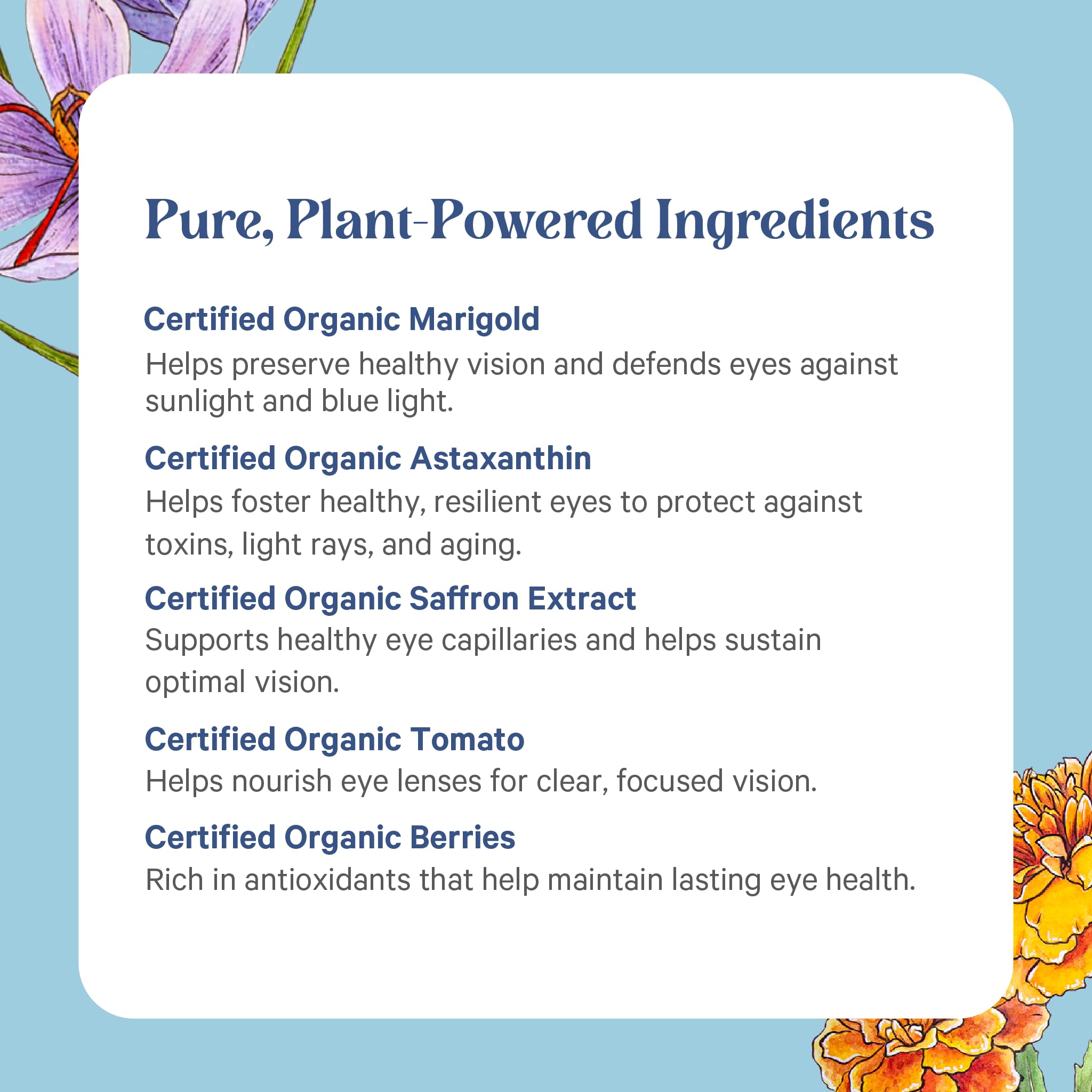 PURE SYNERGY Eye Protector bottle labeled Made in USA for quality manufacturing.