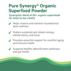 Pure Synergy powder dissolving in water demonstrates quick, convenient morning nourishment.