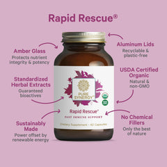 Pure Synergy Rapid Rescue capsules close-up ready for everyday resilience