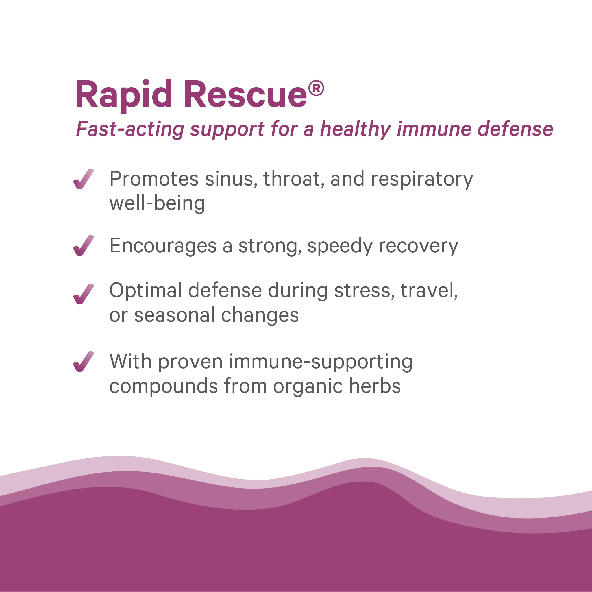 Pure Synergy Rapid Rescue packaging on wood surface for travel-ready defense