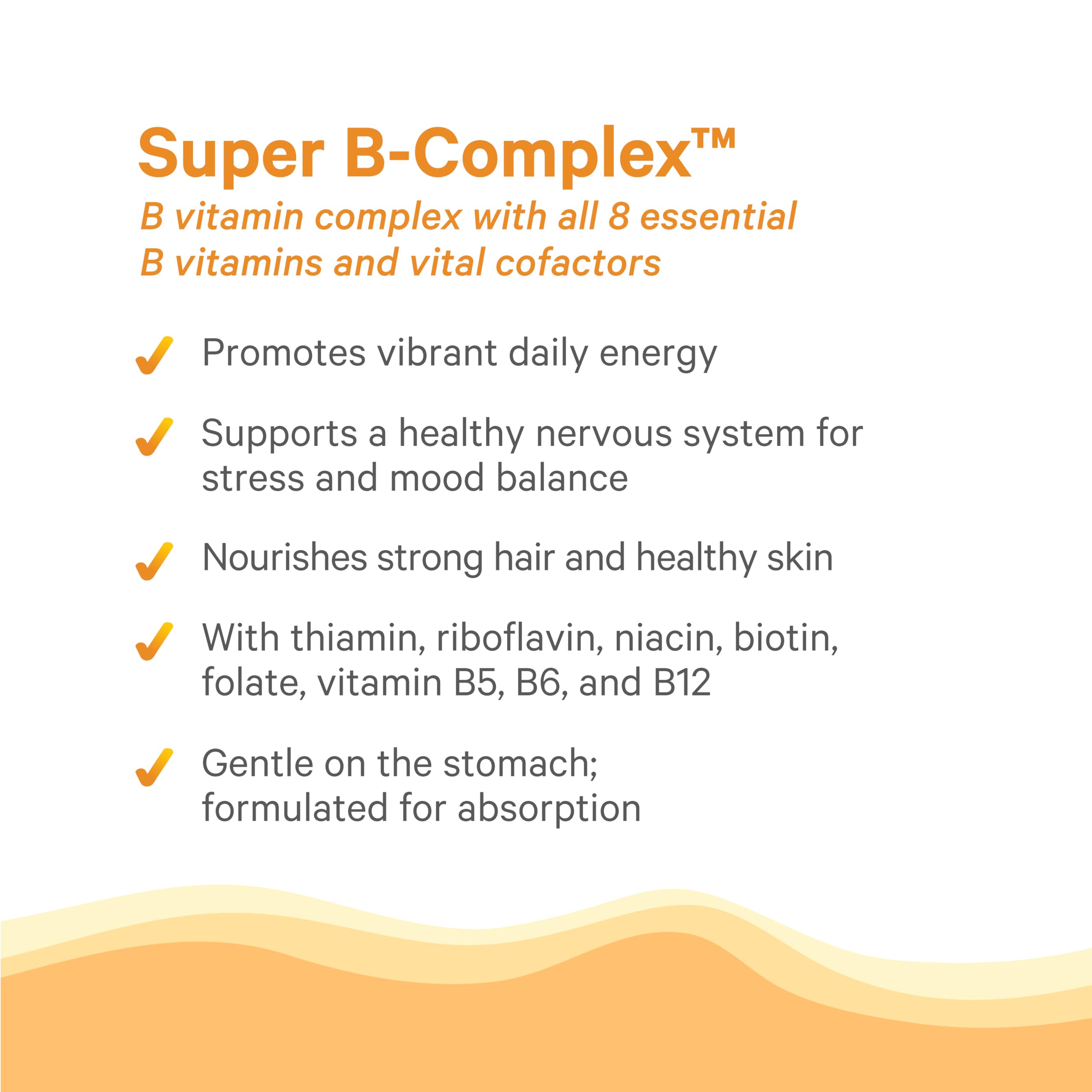 Organic ingredients highlight in Pure Synergy Super B-Complex formula.