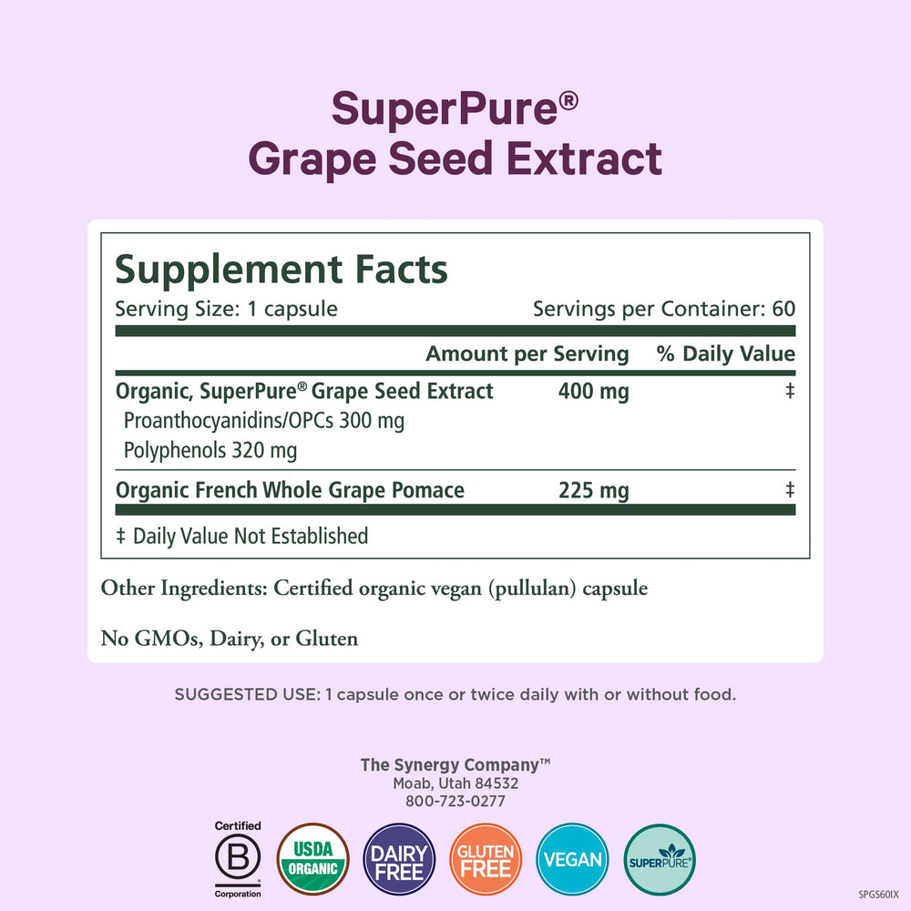 Pure Synergy SuperPure capsules ready for daily use supporting skin vitality