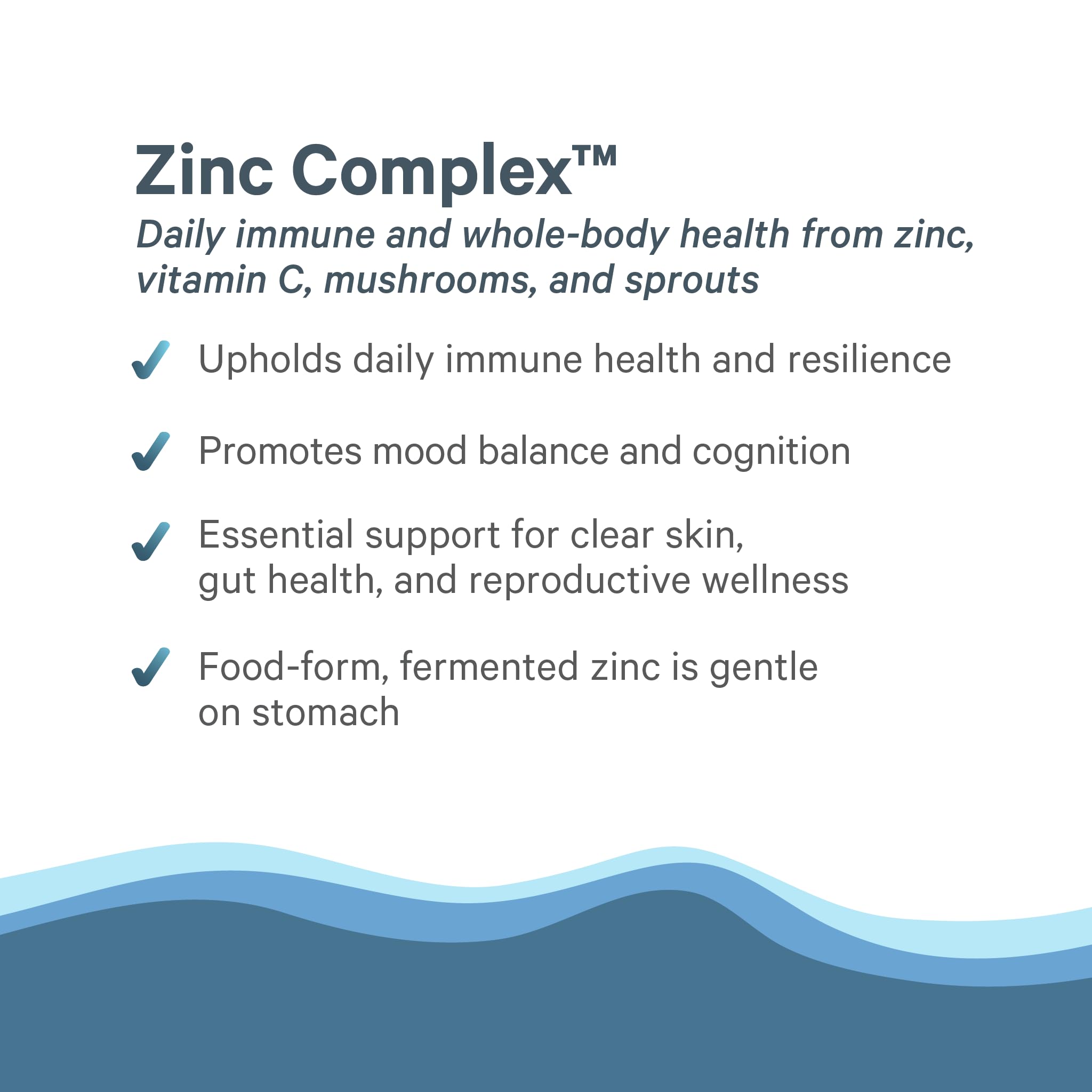 PURE SYNERGY Zinc Complex featuring organic cofactors and plant-based ingredients.