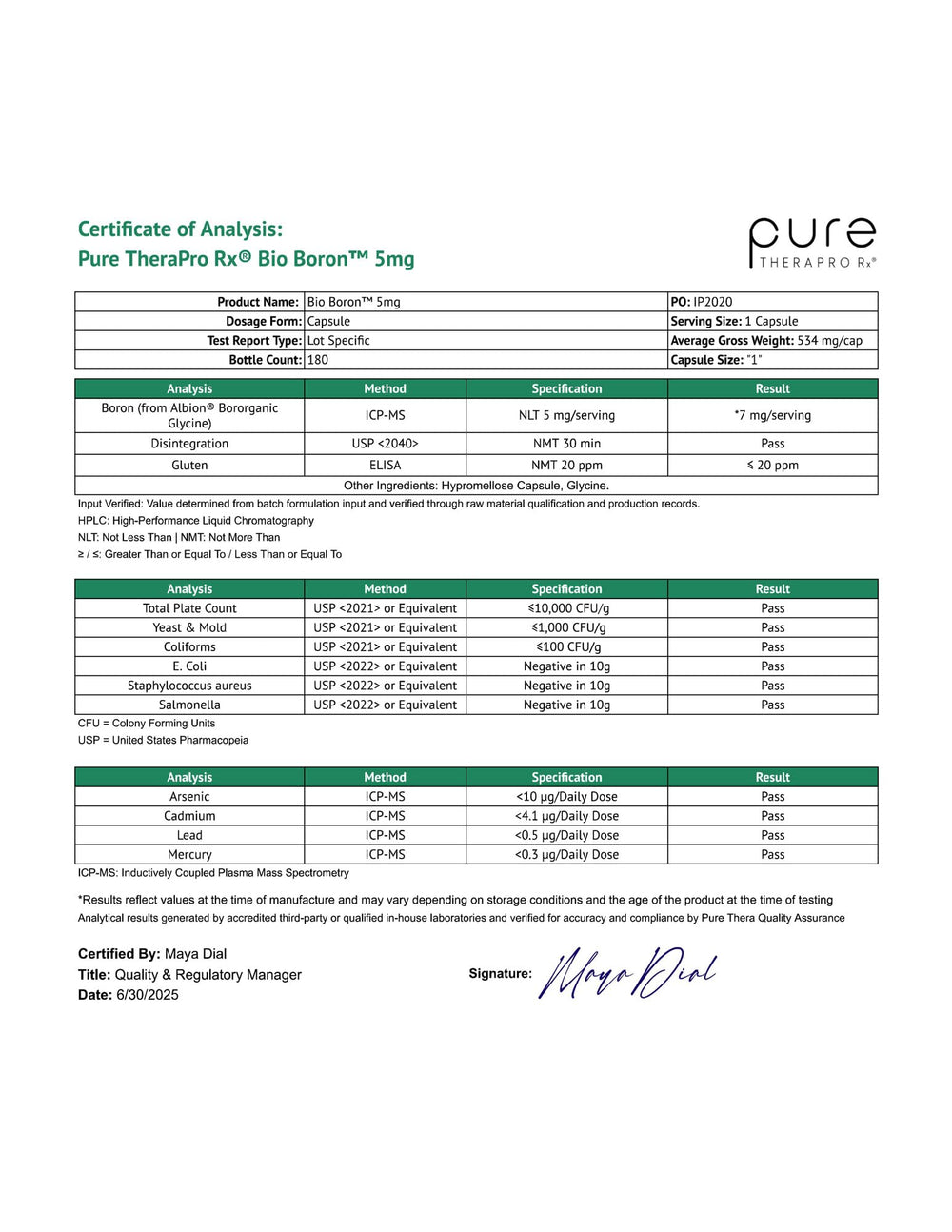 Packaging display reinforces purity and science-backed ingredients from Pure TheraPro Rx