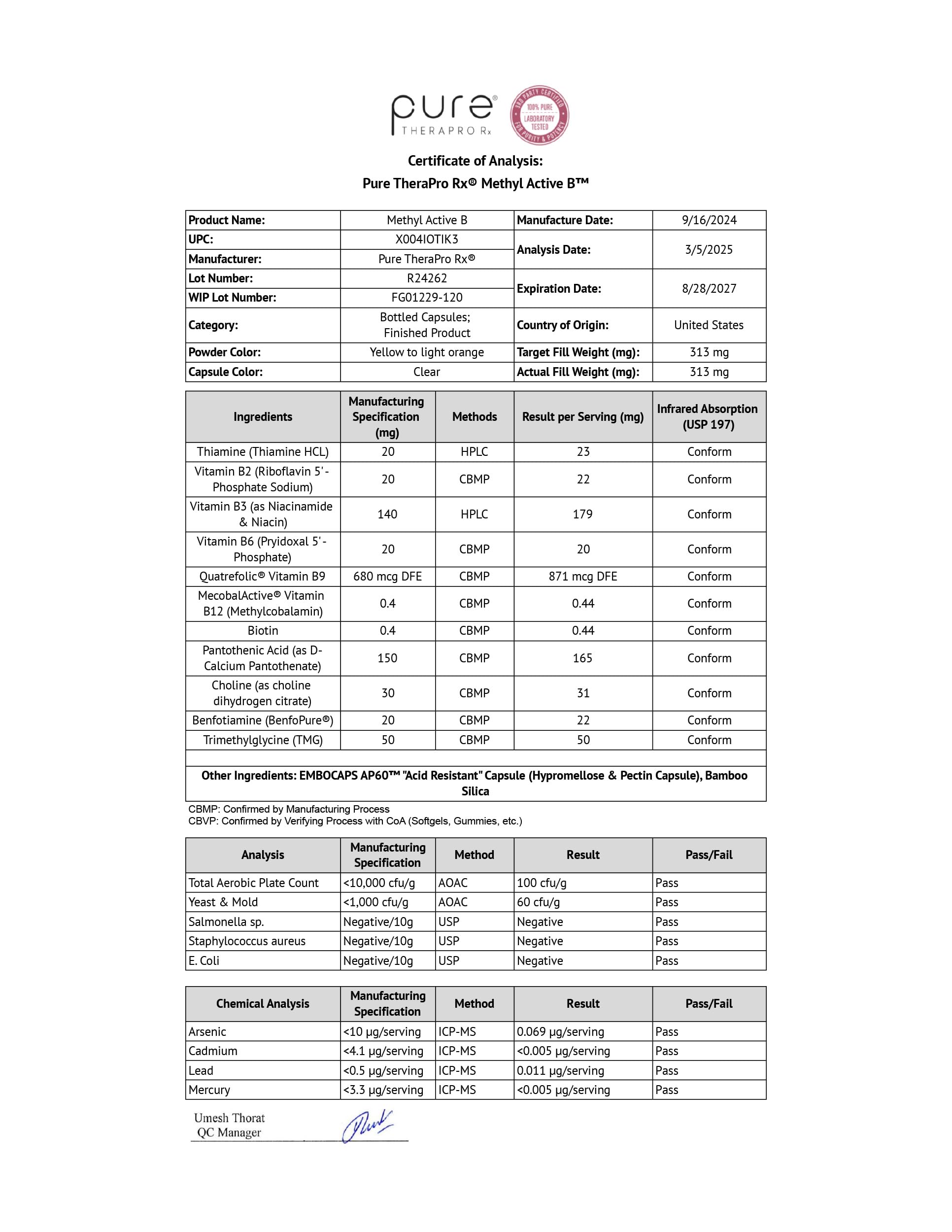 Pure Therapro Rx daily-use scene shows simple meal-time capsule routine