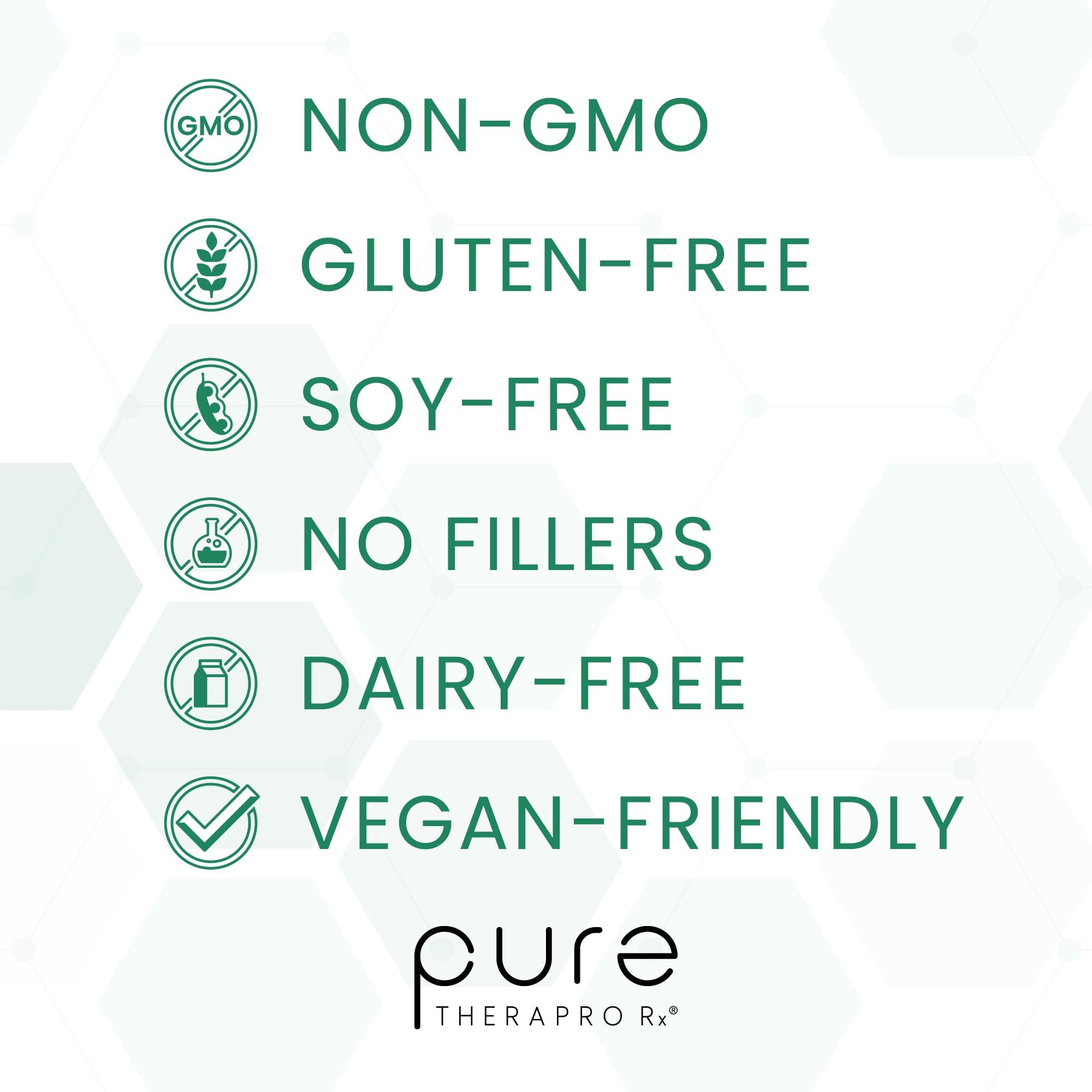 Optimum Magnesium ingredient panel from Pure Therapro Rx showing non-GMO formula