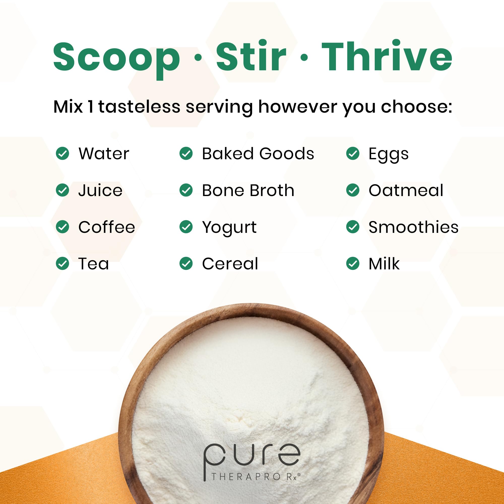 Pure Therapro Rx TriActive Collagen Plus used daily in coffee visual