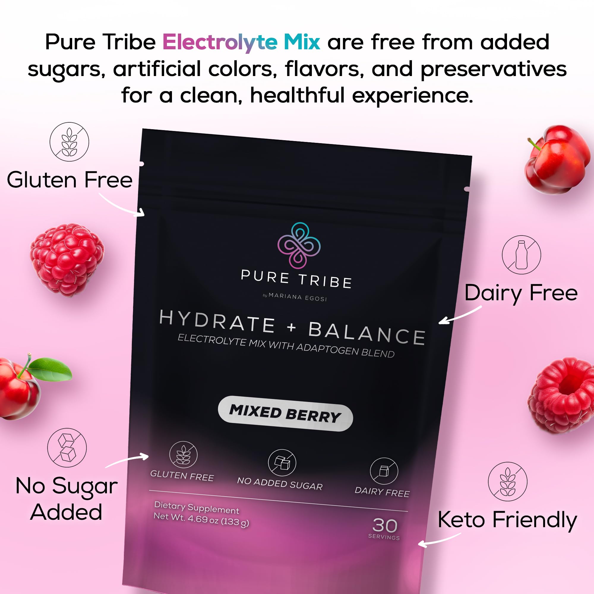 PURE TRIBE desk hydration bottle-ready setup stays within reach at work