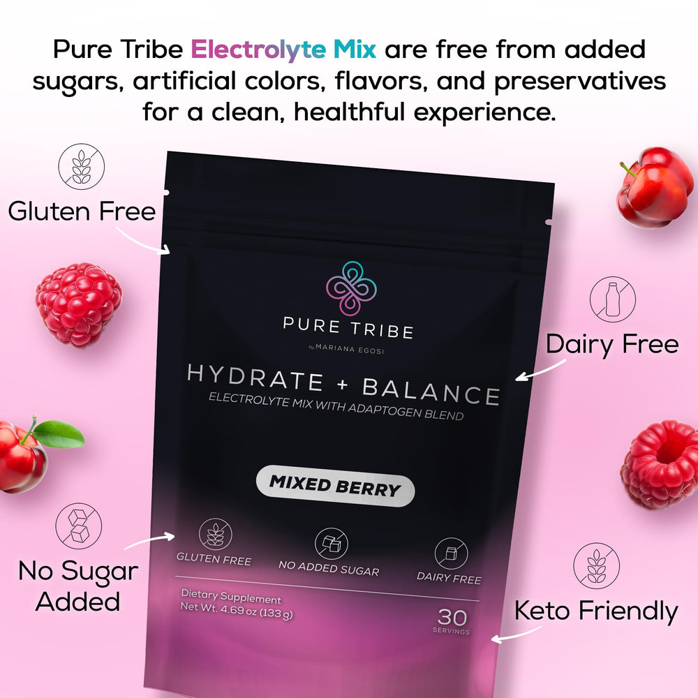 PURE TRIBE desk hydration bottle-ready setup stays within reach at work