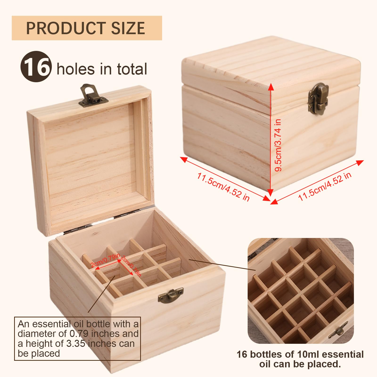 Pure Vie wooden oil box drawer keeps bottles secure during transport.