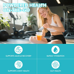 PureBotan orange beverage in glass, post-workout refreshment option.