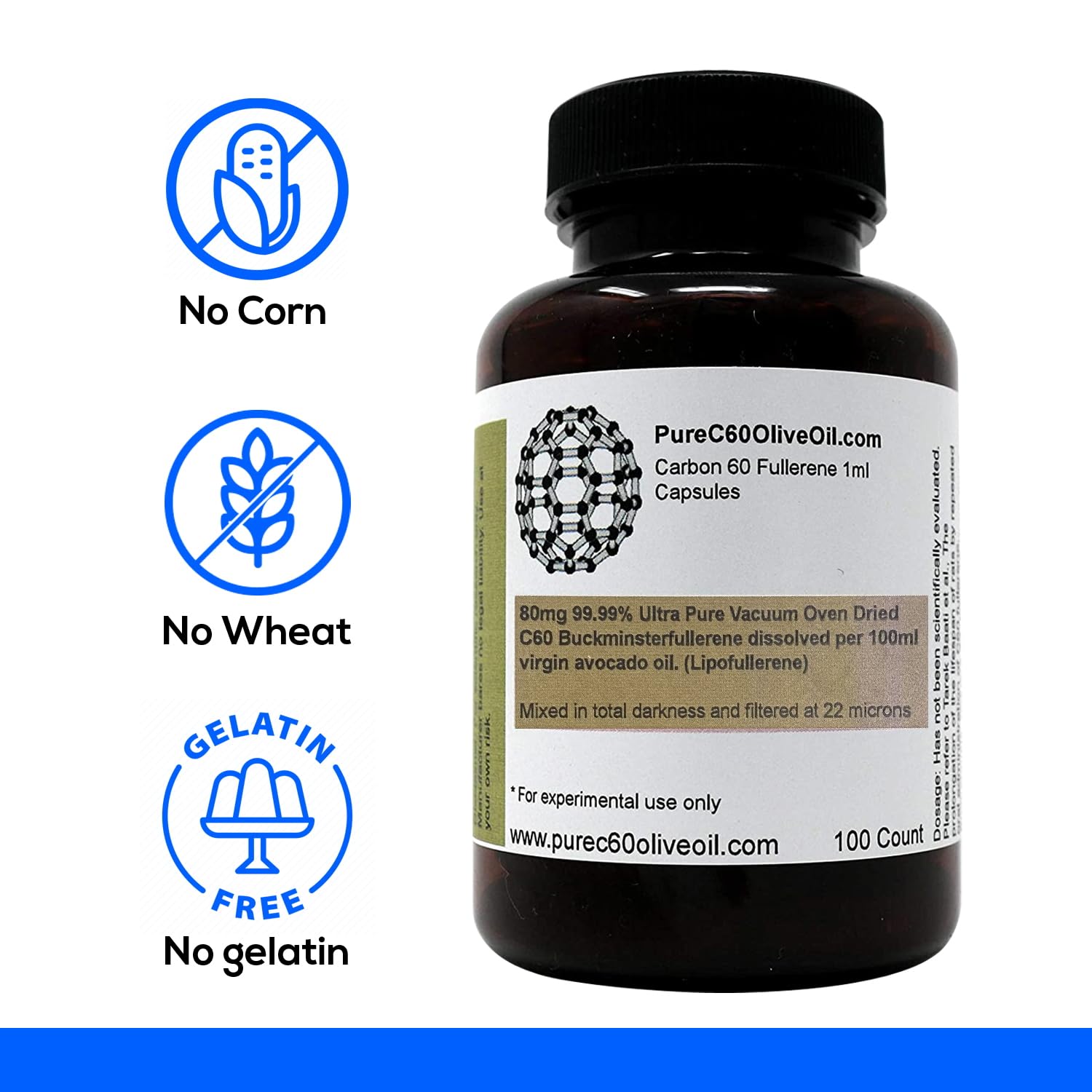 PureC60 packaging box conveys premium, lab-tested avocado oil quality.