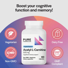 Two-pack front view of PureFormulas Acetyl L-Carnitine containers
