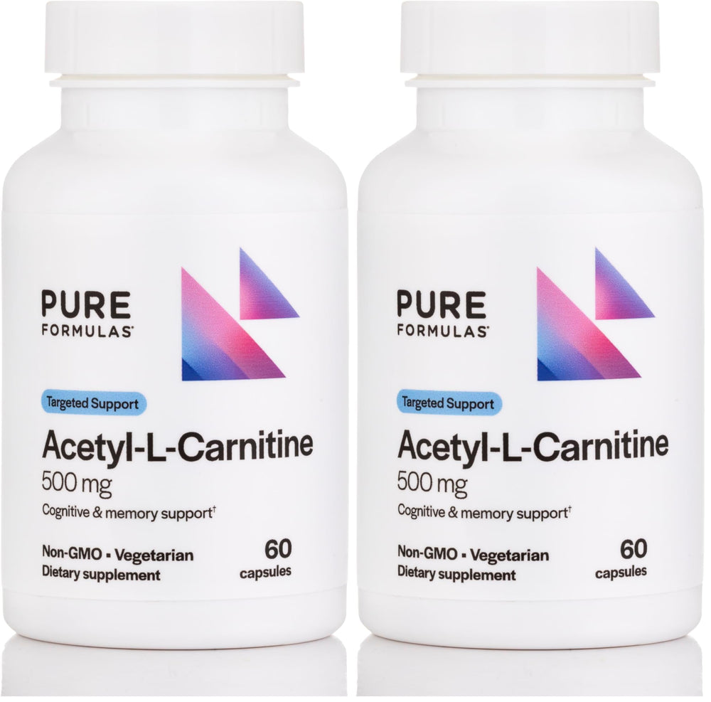 PureFormulas Acetyl L-Carnitine capsules in 2-pack for daily energy support
