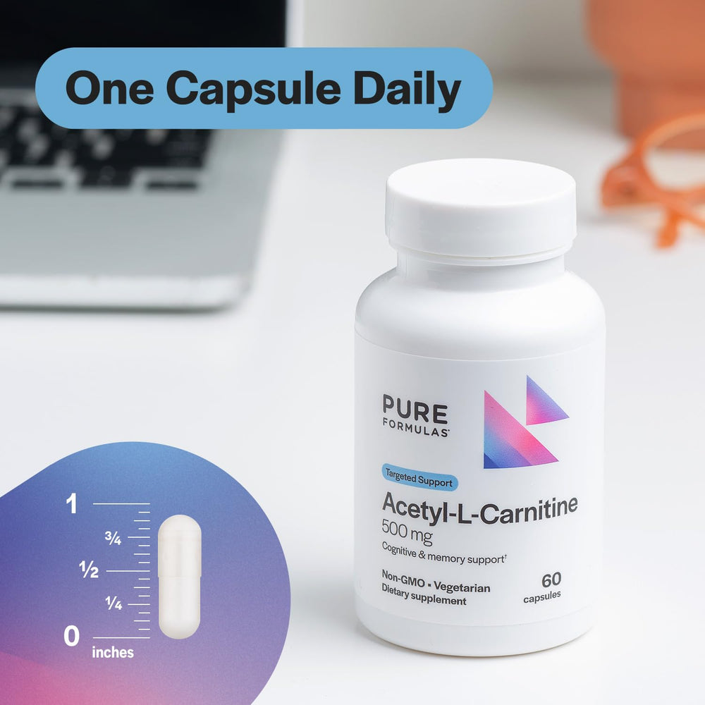 Bottle from the side on a desk for daily cognitive support routine