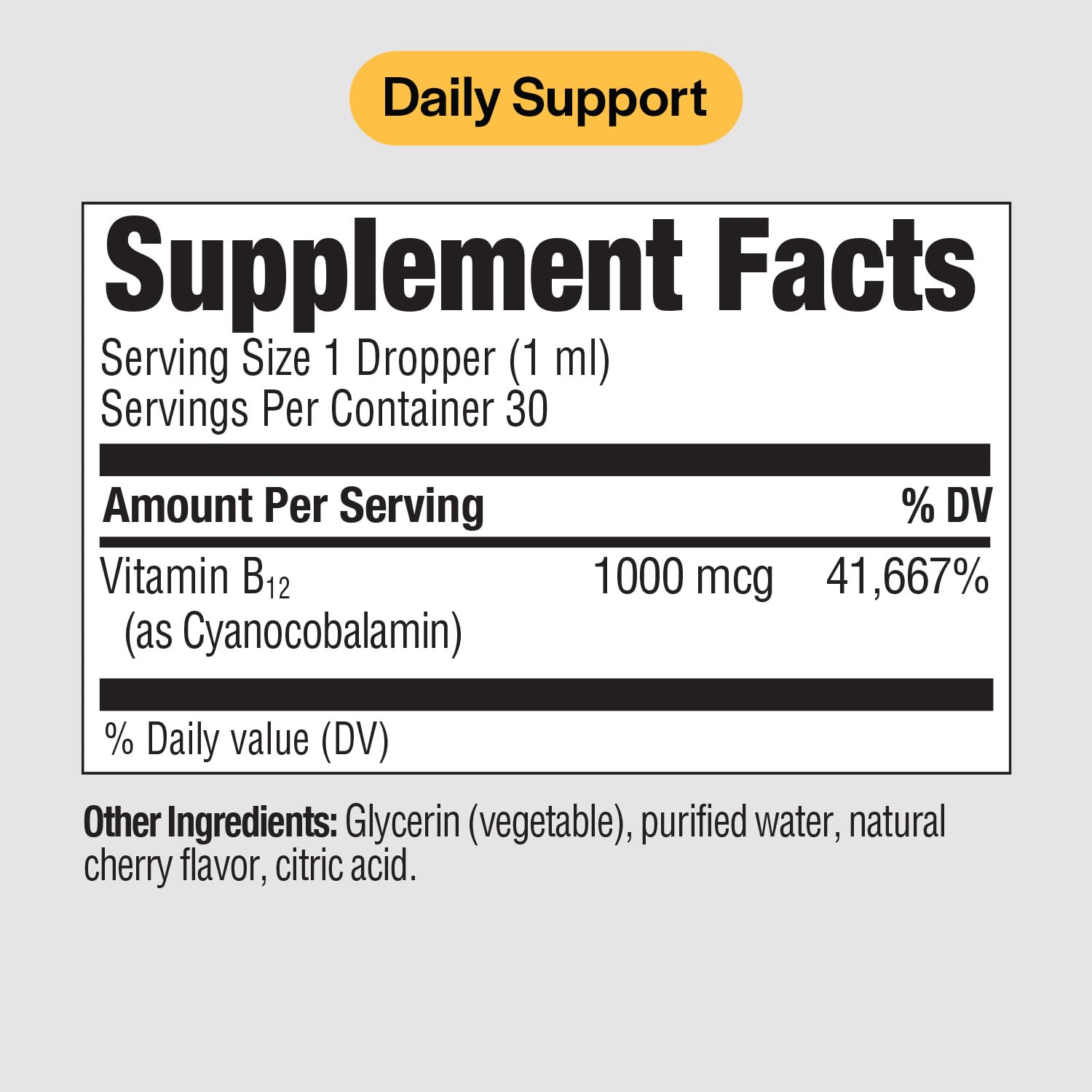 PureFormulas B12 drops sublingual dispense for quick absorption