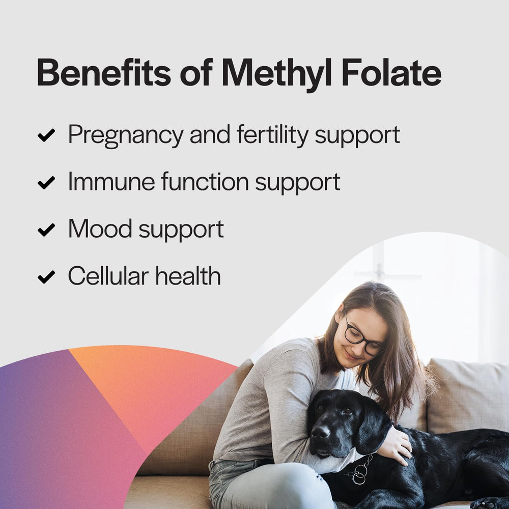 PureFormulas methylfolate 800mcg non-GMO seal on bottle builds trust