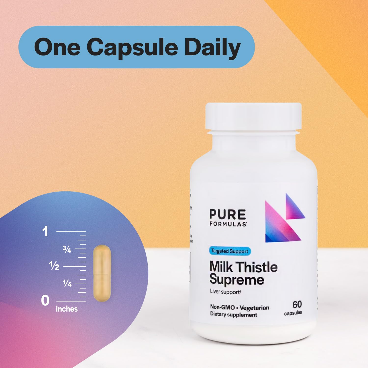 PureFormulas Milk Thistle Supreme being poured illustrates easy daily dosing