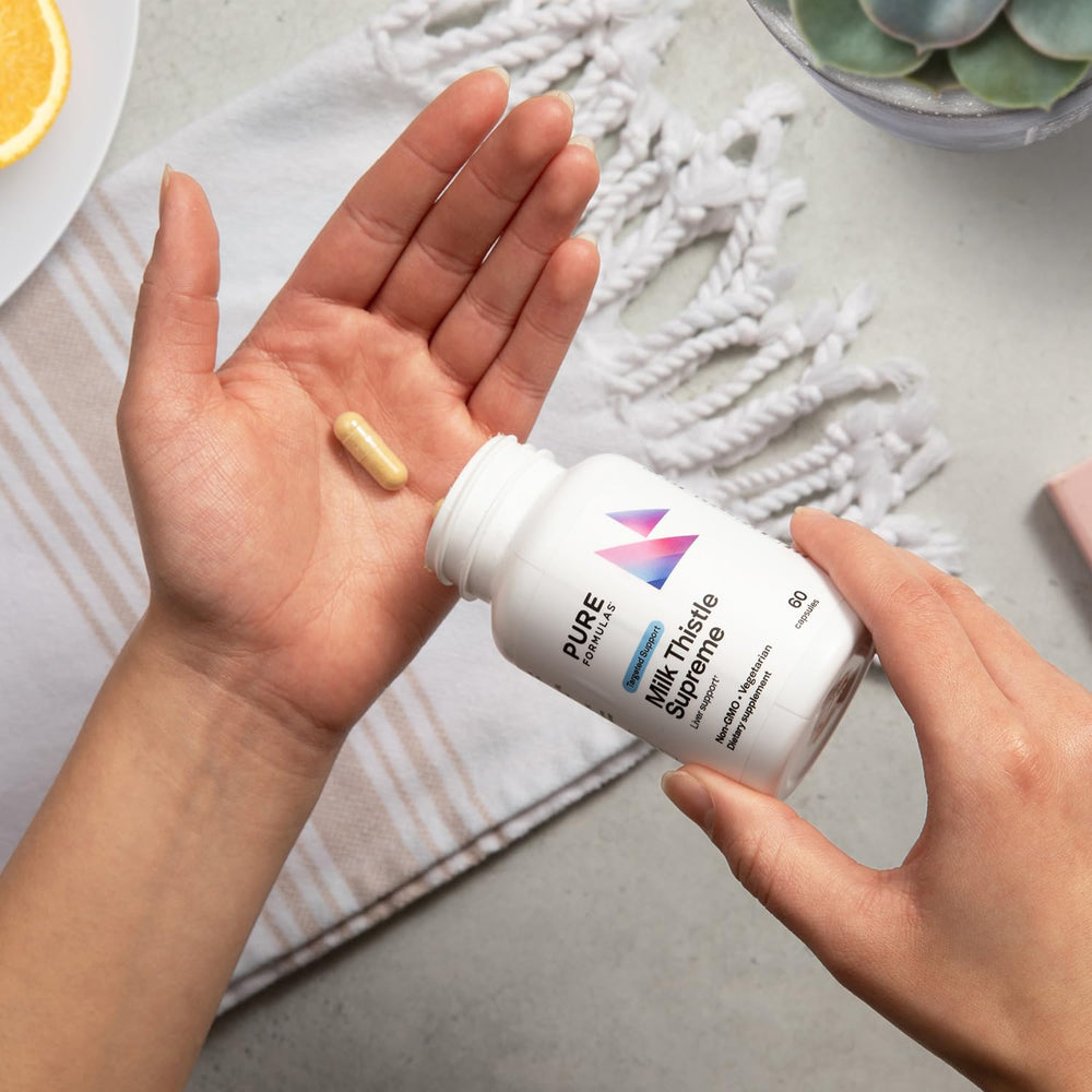 PureFormulas Milk Thistle Supreme extract focus suggests natural silymarin-rich formula