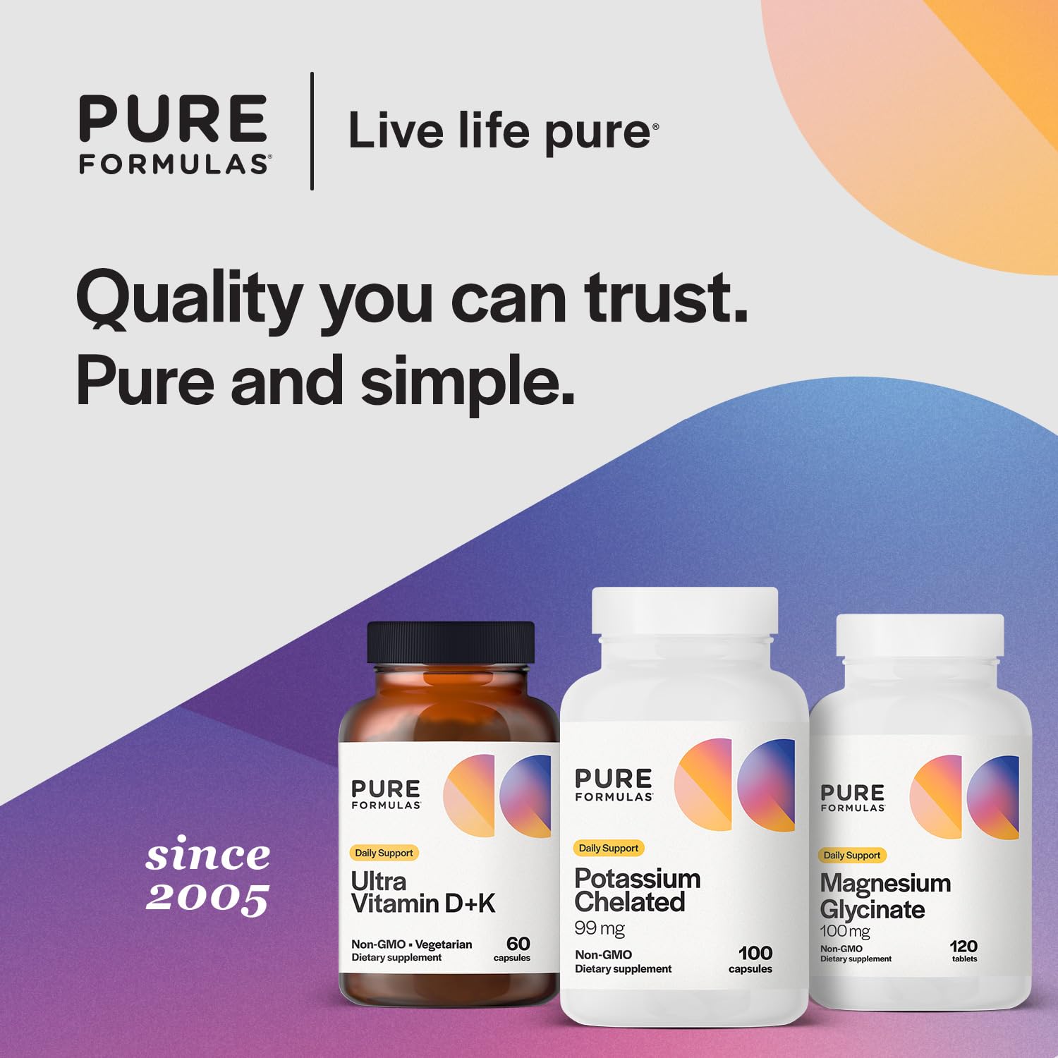PureFormulas potassium bottle in hand for an active lifestyle