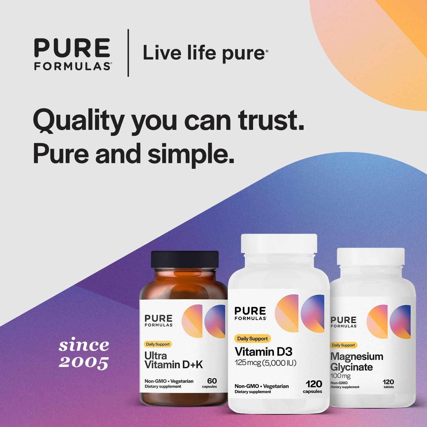 Lifestyle scene with PureFormulas Vitamin D3 for daily wellness routine.