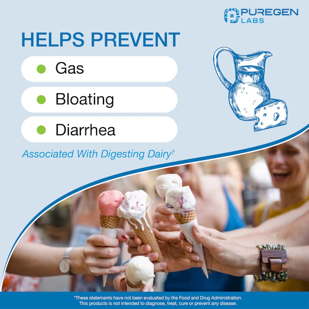Puregen Labs Dairy Relief value pack badge indicating savings.