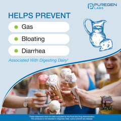 Puregen Labs Dairy Relief value pack badge indicating savings.