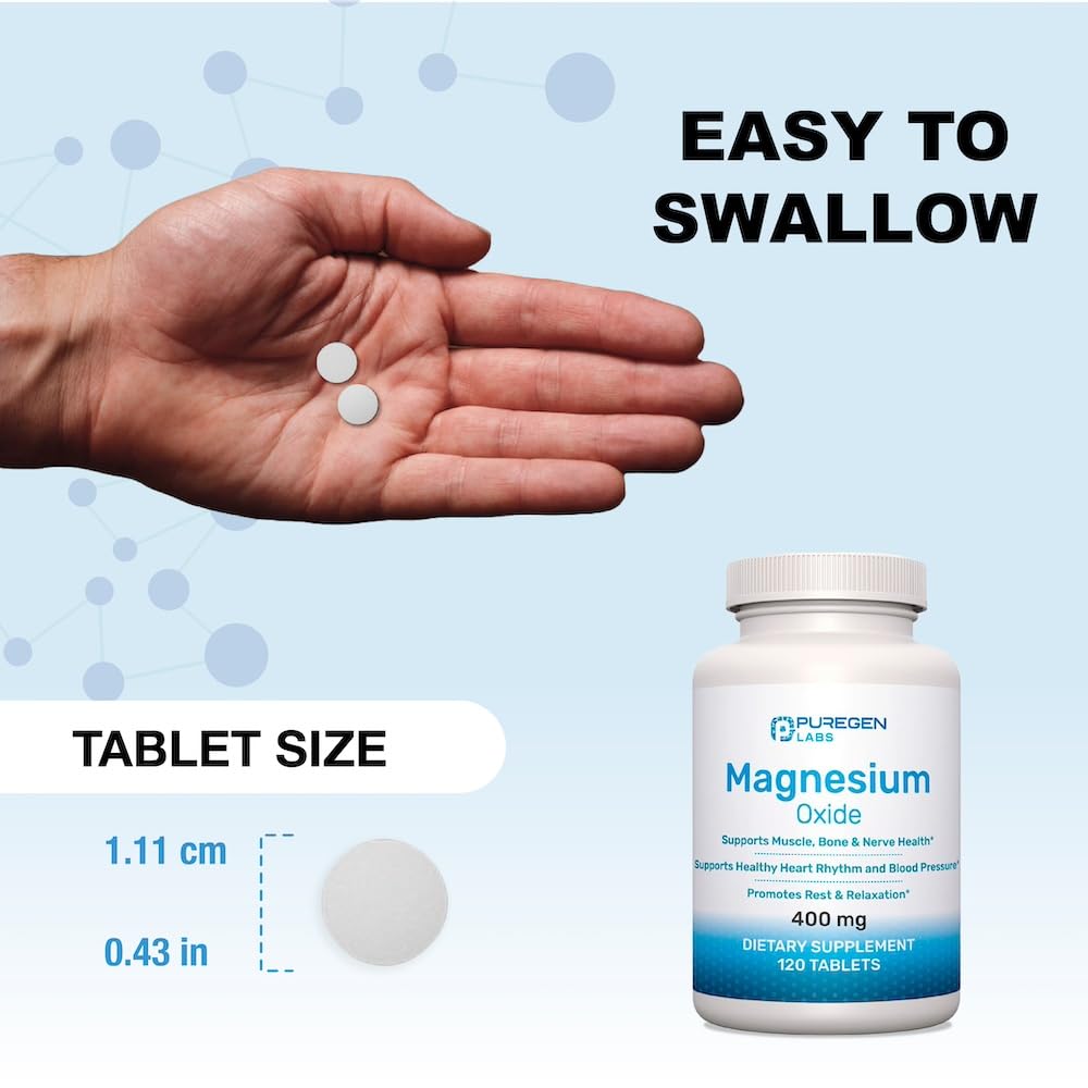 Puregen Labs Magnesium 400mg tablets immune support concept image