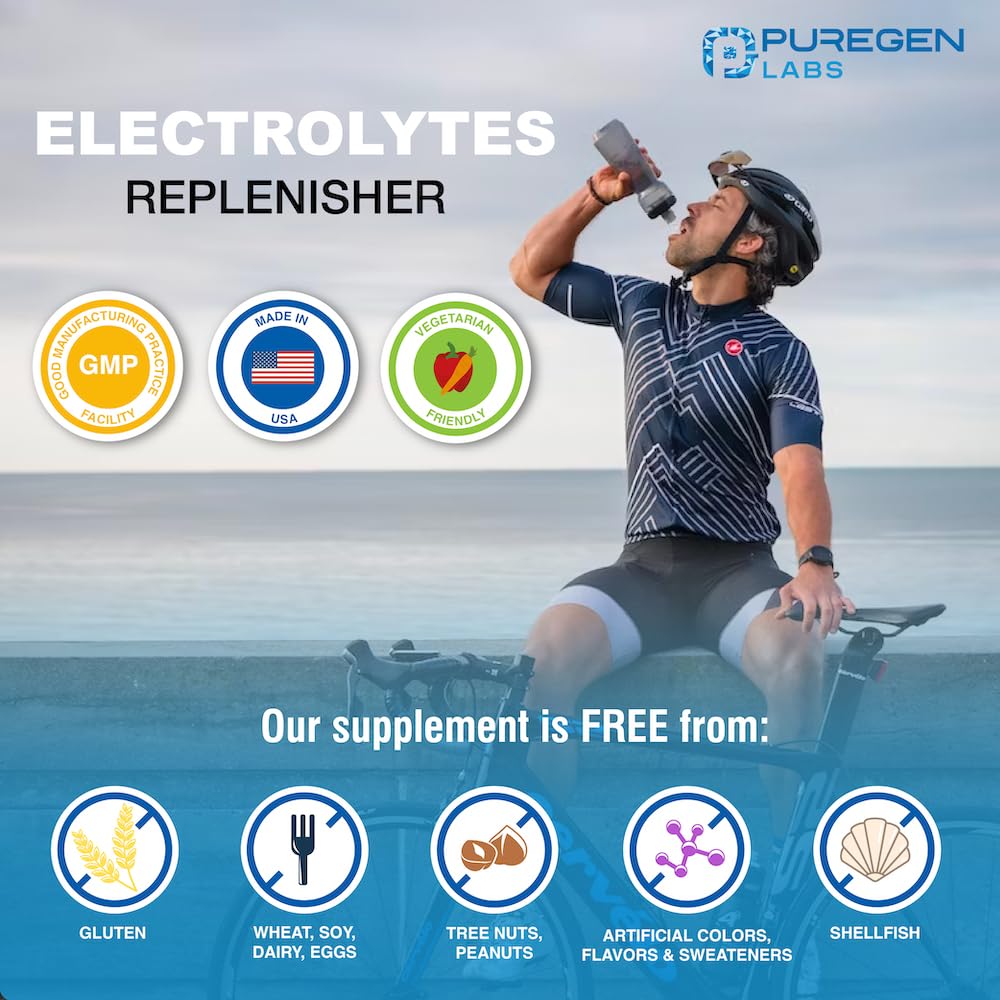 Puregen Labs Sodium Chloride tablets label highlighting USA origin