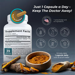 PureHealth Curcumin Extract label closeup highlighting high absorption formula.