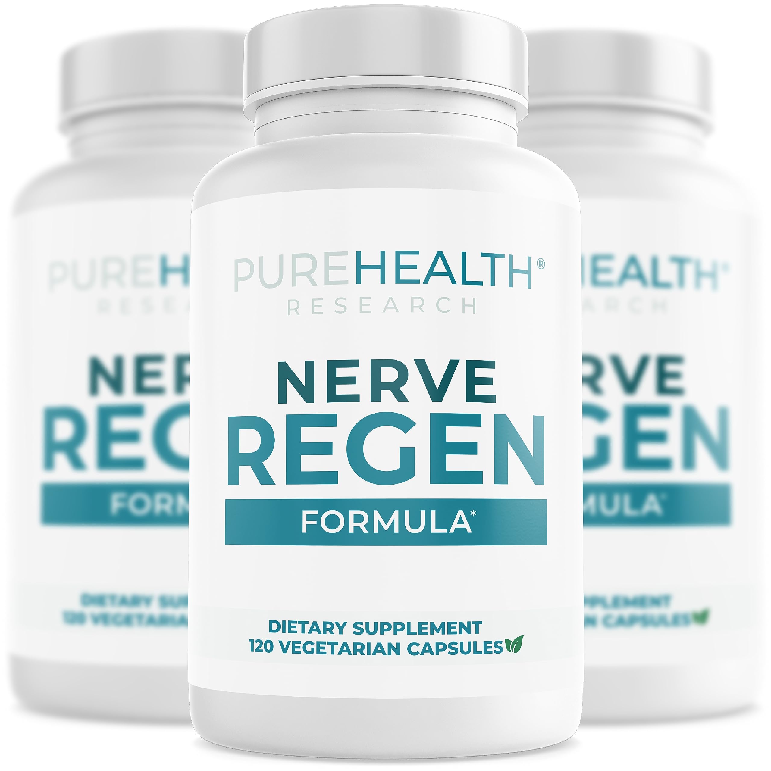 PUREHEALTH Nerve Regen bottle front promotes daily nerve wellness