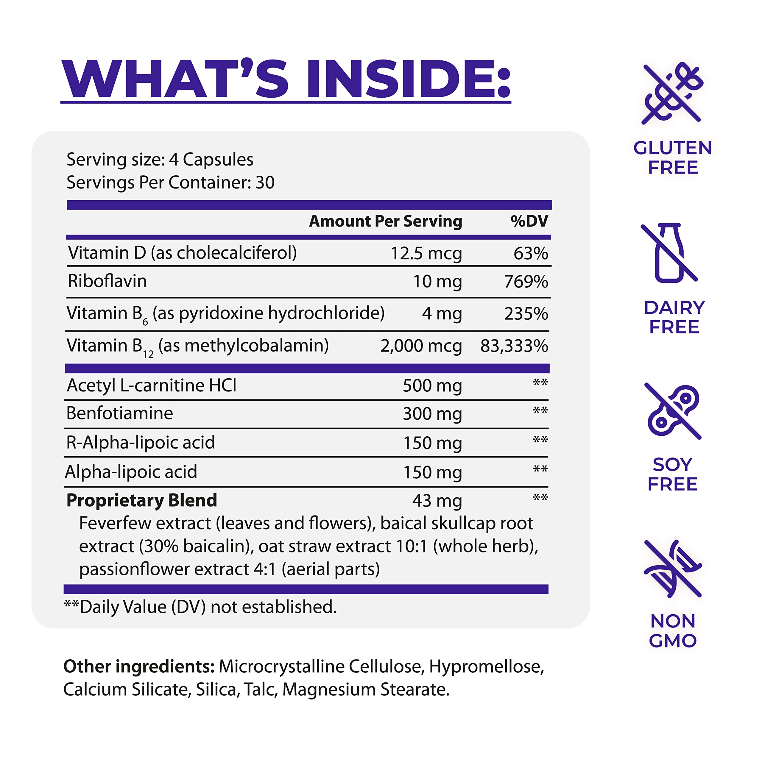 PUREHEALTH Nerve Regen bottle label close-up highlights ingredients for nerve support