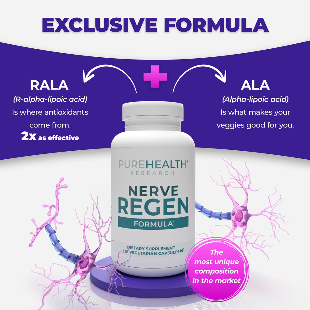 PUREHEALTH Nerve Regen capsules close-up suitable for a simple daily routine