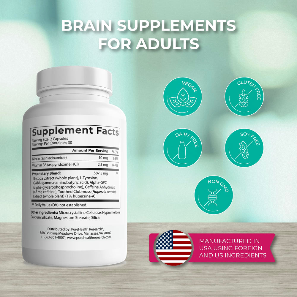 PUREHEALTH RESEARCH Ageless Brain capsules close-up showing capsules and branding