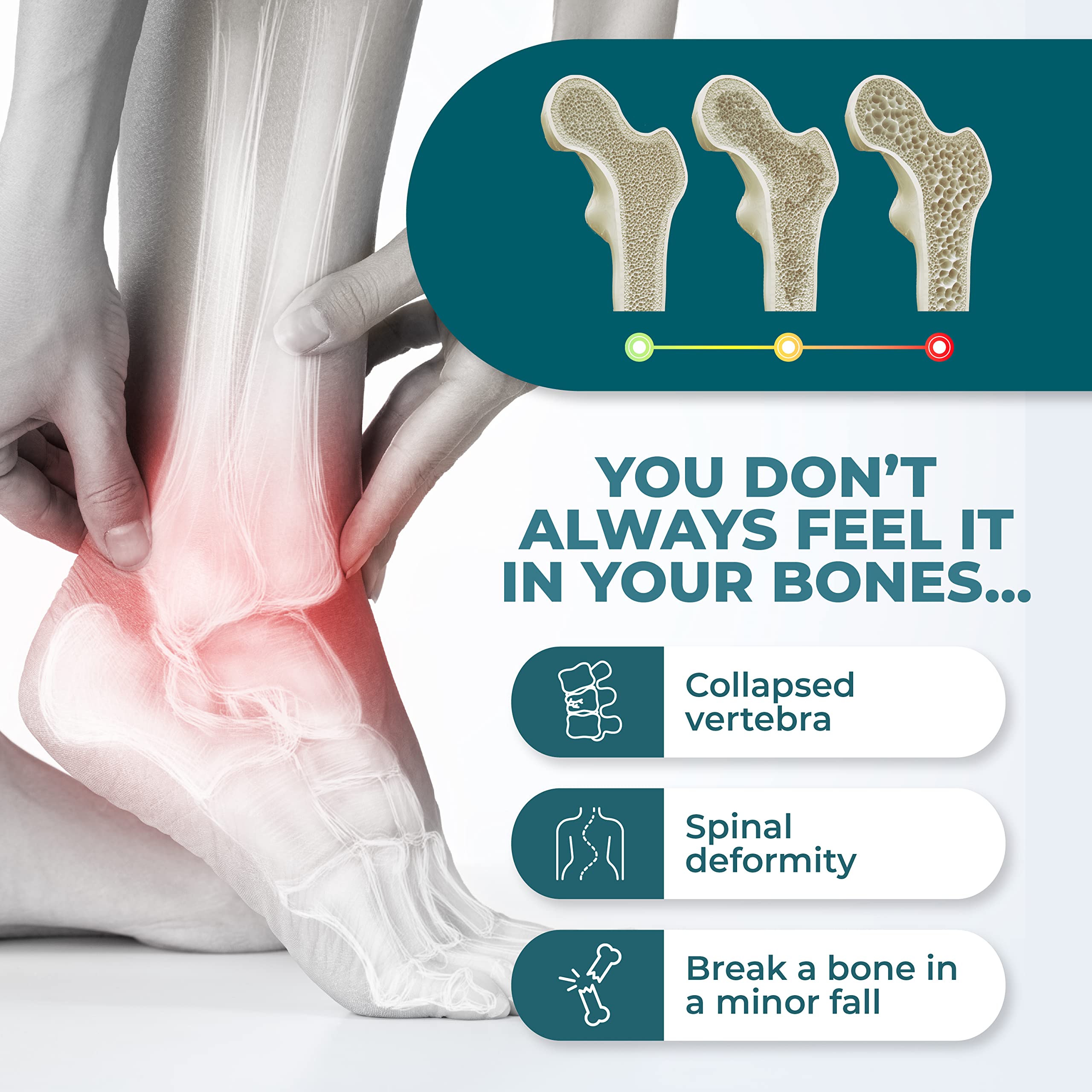 PureHealth Research Bone Health Formula capsules highlighting mineral blend.