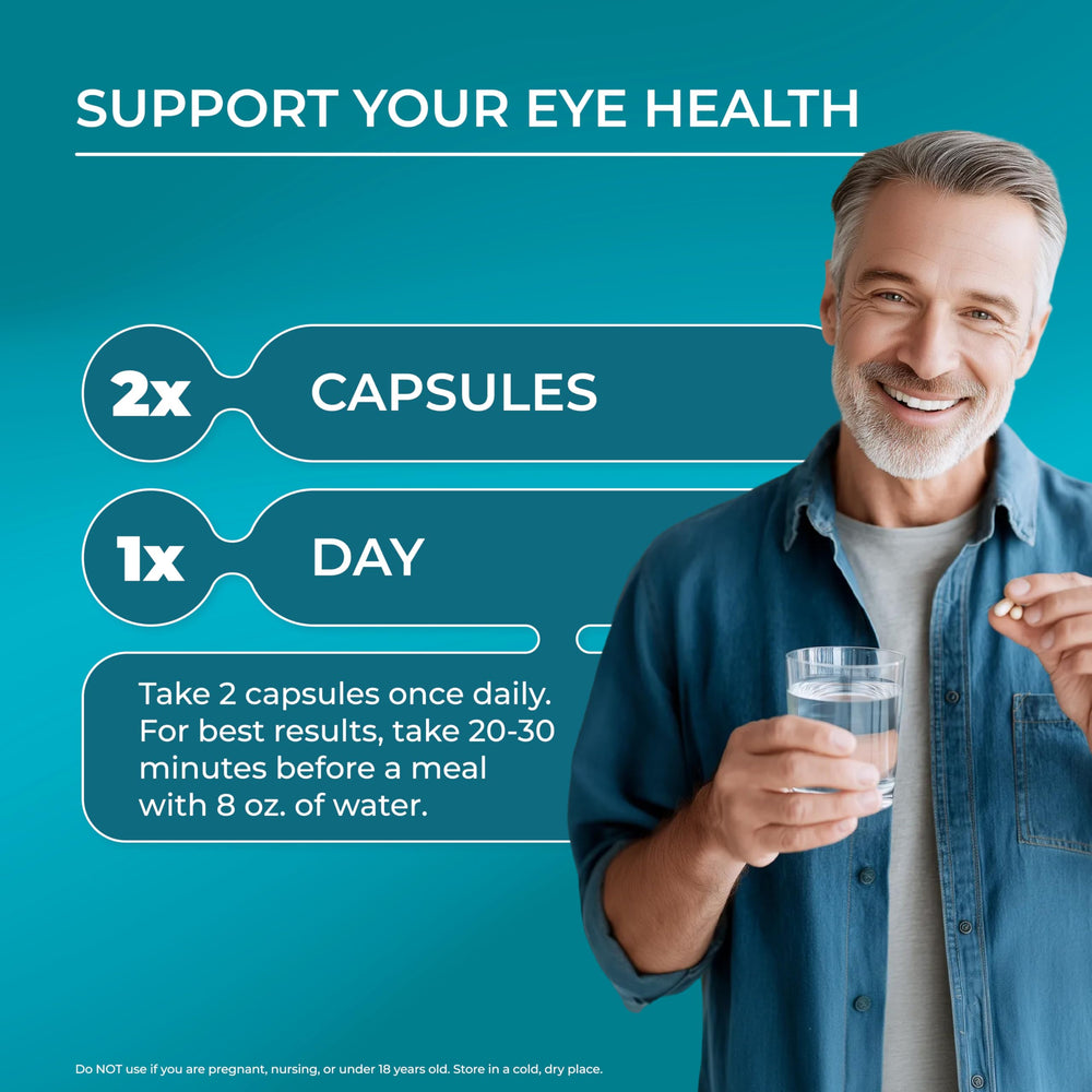 PureHealth Research Complete Vision Formula ingredients panel with eyebright and bilberry
