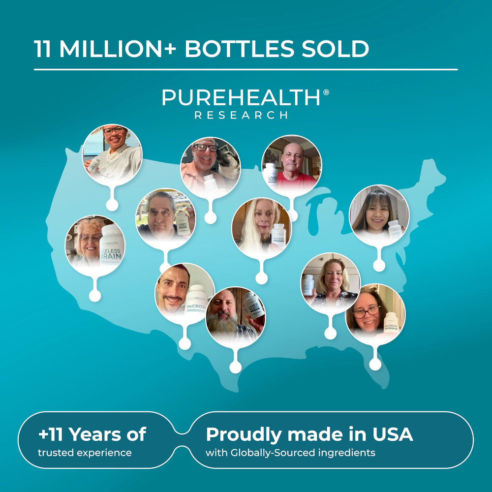 PureHealth Research Complete Vision Formula usage guide graphic for simple daily intake